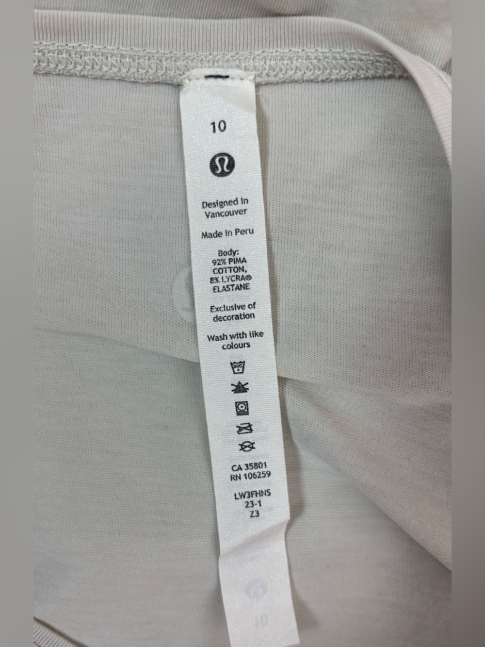 Lululemon Back In Action Short Sleeve T Shirt Size 10 Active Wear Athletic - Picture 7 of 9